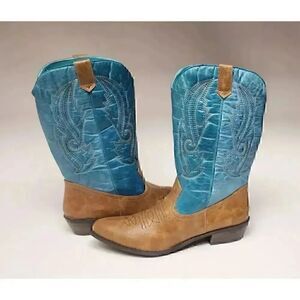 Coconut Gaucho Two Tone Western Boots Size 8.5M